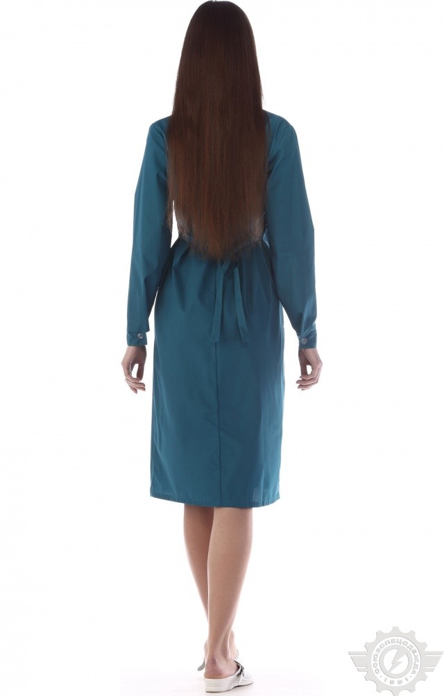 63258 Халат "Золушка" бирюза  Одежда для обслуживающего персонала  размер 44/170-176 Спецодежда  - Вид №9