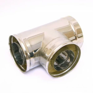 Сэндвич-тройник 90" Ferrum Ф130х200 нержавеющая сталь (430/0,5мм)