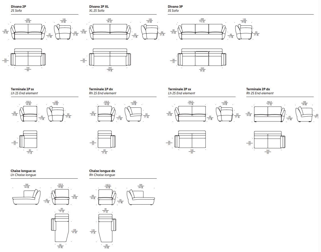 3-местный тканевый диван Busnelli BUZ ARCH-00022912 - Вид №4