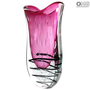 4203 ORIGINALMURANOGLASS Ваза Робиния - соммерсо - муранское стекло OMG 27 см
