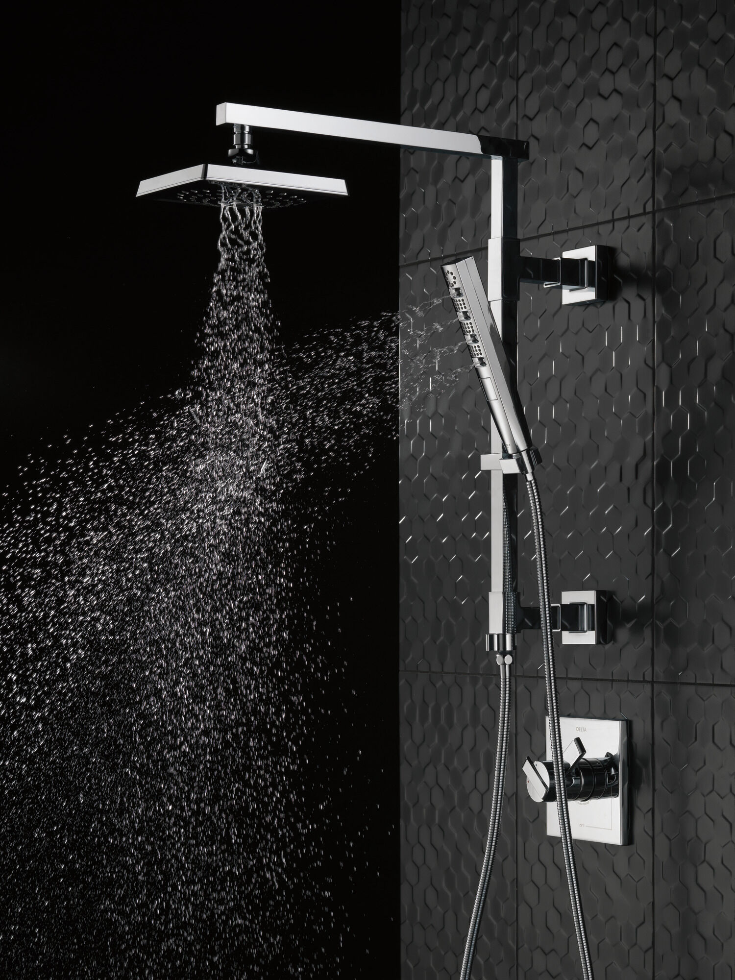 58410-KS Душевая колонна угловая 18 дюймов Delta Faucet Universal Showering Черный нержавеющий  - Вид №18