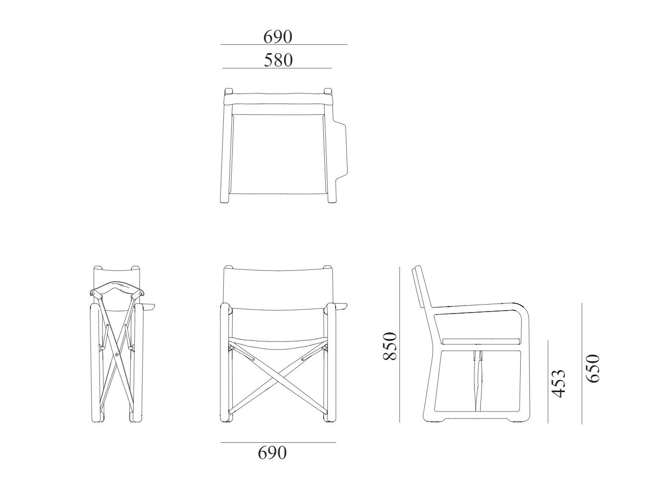 Складной стул директора из красного дерева и ткани Exteta Loro Piana Interiors, Стулья Delight от Exteta ARCH-00018679 - Вид №26