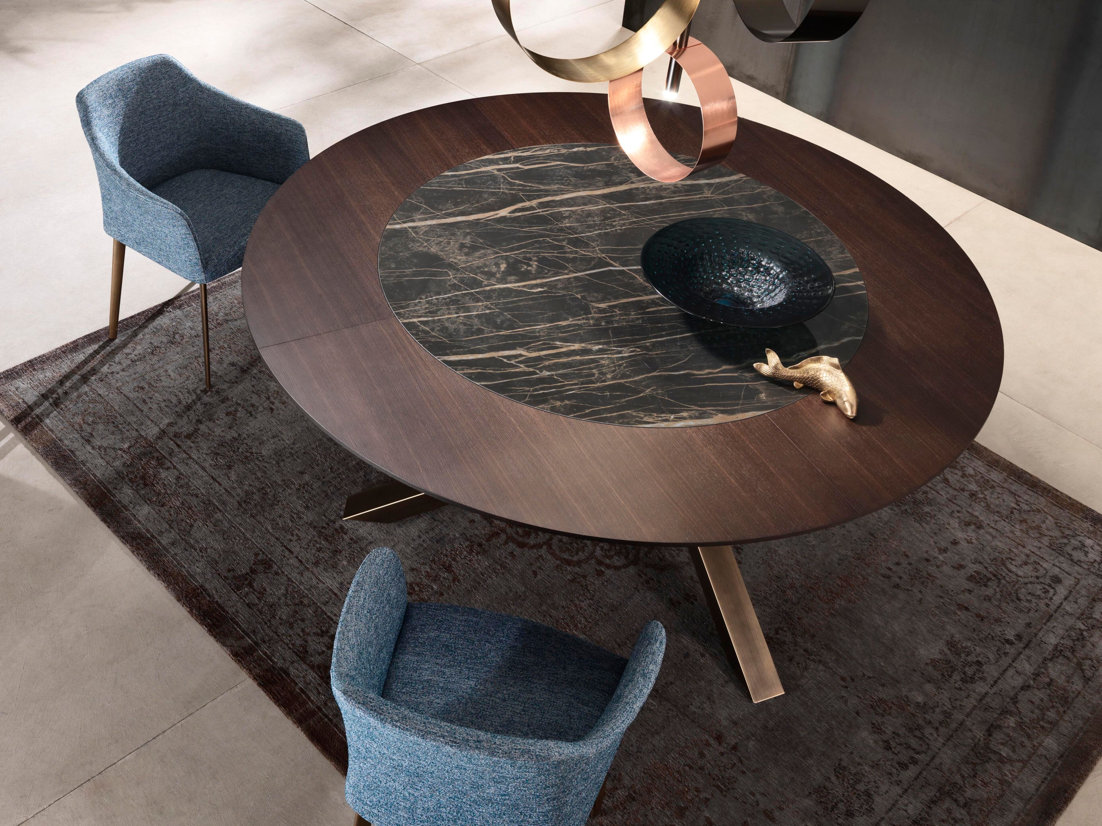 Фиксированный стол с деревянной столешницей и керамической вставкой RIFLESSI Shangai ARCH-00070322