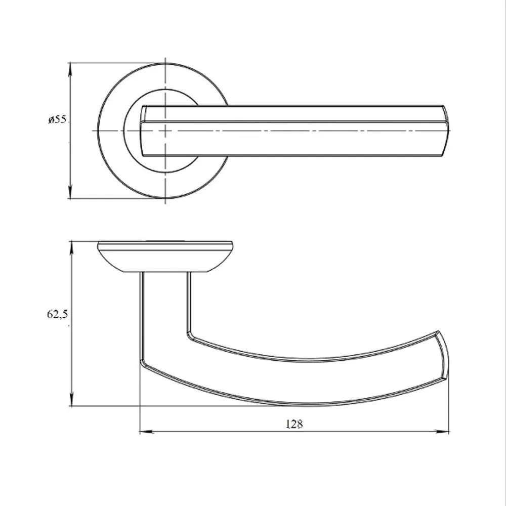 Ручки на розетке ProfFero LD-13, цвет никель матовый 84792355 STLM-2023882 Santreyd  - Вид №4