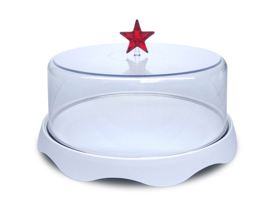 QL10047-WH Тортовница подарочная merry tray средняя белая Qualy  - Вид №1