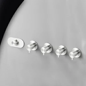 Термостат для душа глянцевая сталь с белой ручкой Toki Radomonte TKI57LCIL21