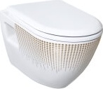 Настенный унитаз Terra Nokta, украшенный золотом / TP325.000T0 Terra