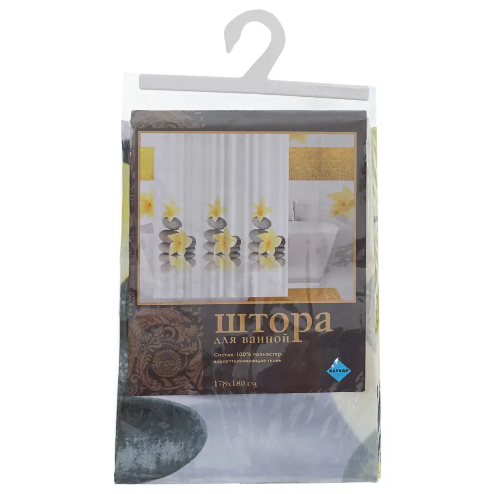Штора для ванной комнаты «Yellow Orchid» 180х180 см цвет белый 17942504 STLM-2110457 Santreyd Без серии - Вид №4
