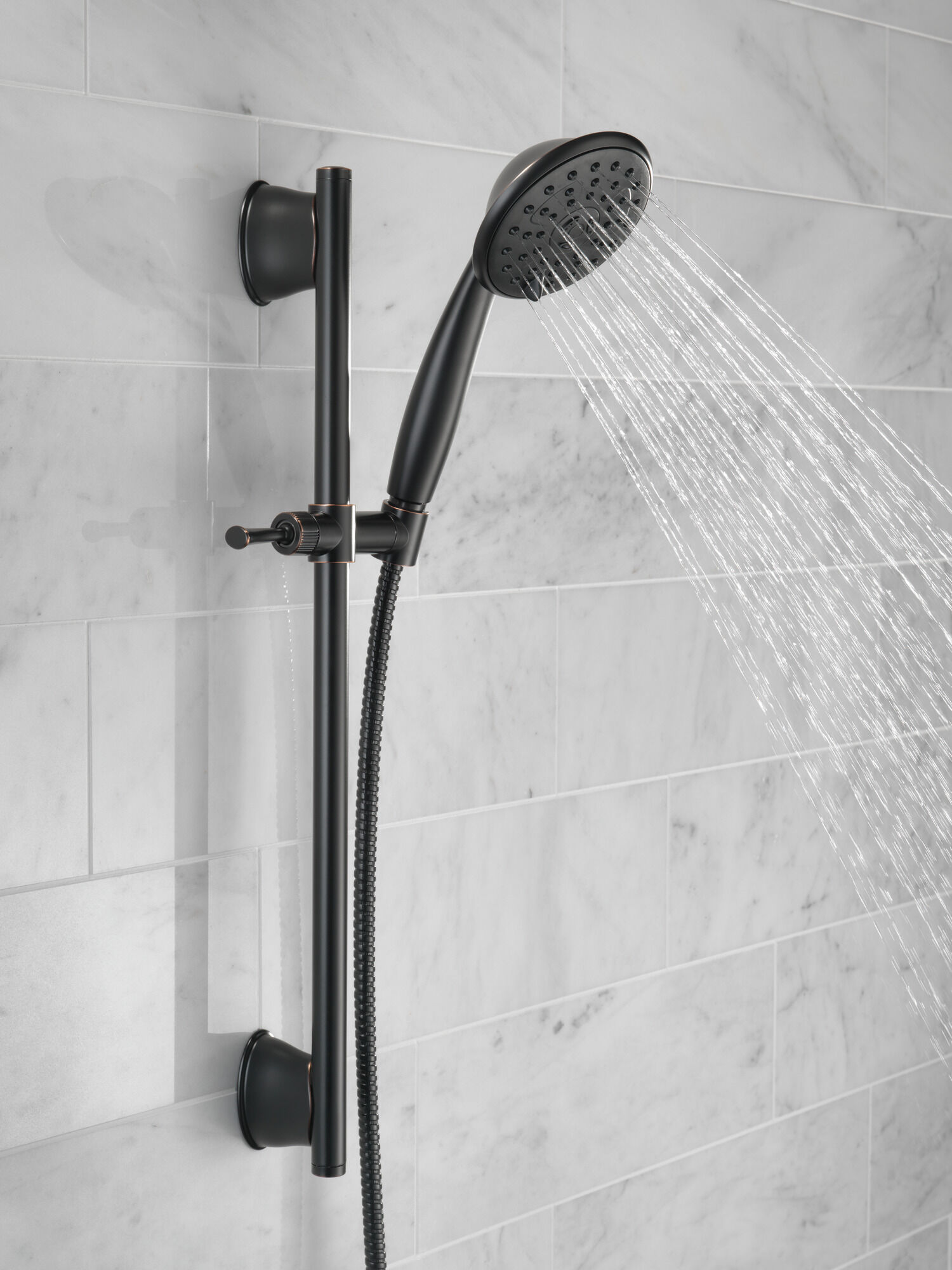 75806OB Ручной душ Porter 3 Setting Wall Bar Delta Faucet Universal Showering Масляная натертая бронза  - Вид №4