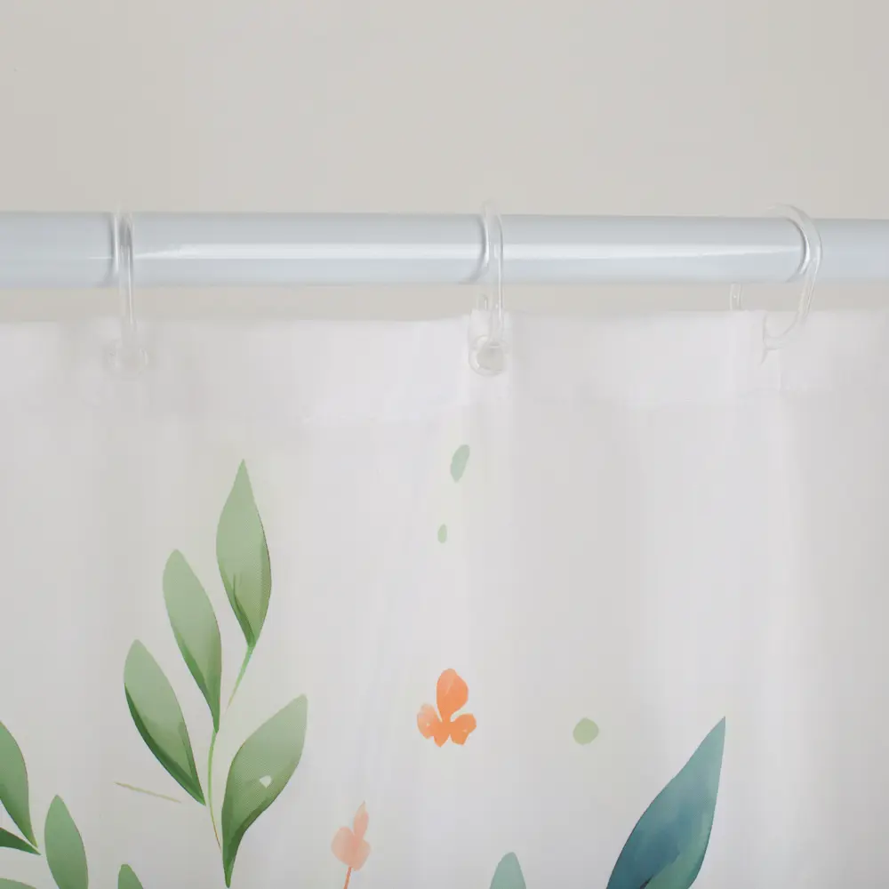 89380334 Штора для ванной Iddis Leaves LM13P18i11 200x180 см полиэстер цвет белый STLM-1566475 - Вид №3