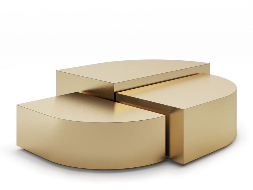 Латунный журнальный столик Ginger & Jagger STRATA ARCH-00037133