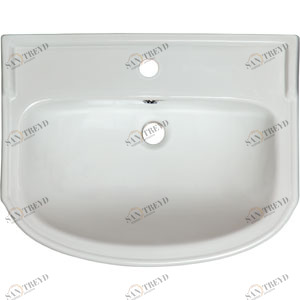 2313156 Подвесная раковина настенная овальная RUNO  белая 