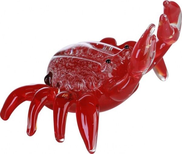 87729 Casablanca, стеклянная скульптура "Краб", цвет красный Santreyd 