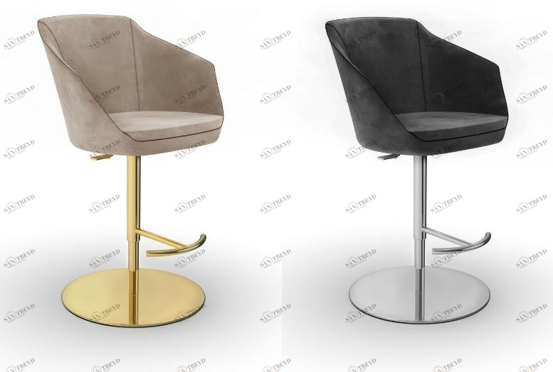 Vismara Design Высокий поворотный стул из кожи с регулируемой высотой Luxury entertainment sun-id-1389463