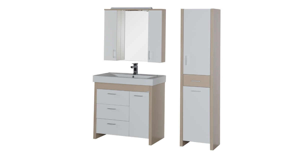 Комплект мебели Aquanet Тиана 90 светлый дуб 00177139 - Вид №1