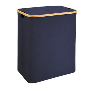 Корзина для белья Сахалин 106 л цвет темно-синий