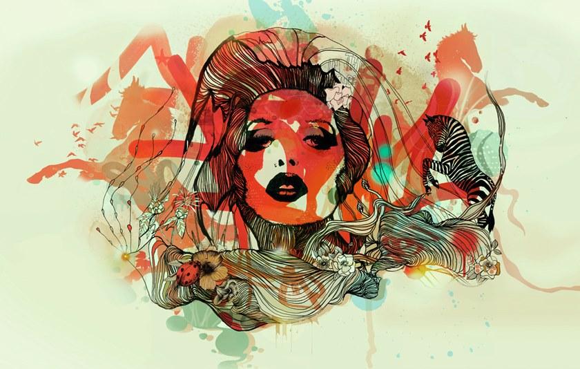 MOMENTI Авторский художественный принт Crazy home paintings Gi-021 - Вид №1