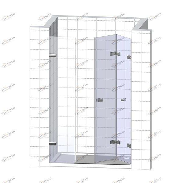 Душевая дверь в нишу 110x200 GK-863C стекло прозрачное 6 мм GUTEWETTER TREND DOOR 110X200GK863C