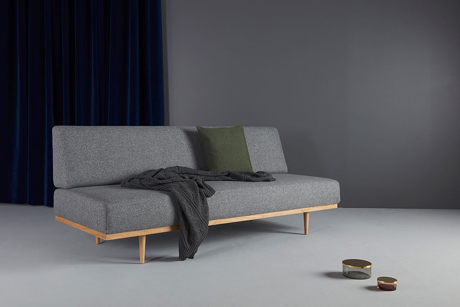 Диван Vanadis с ножками из светлого дерева и опорой Vanadis, серо-бежевый Innovation Living VANADIS527 - Вид №4