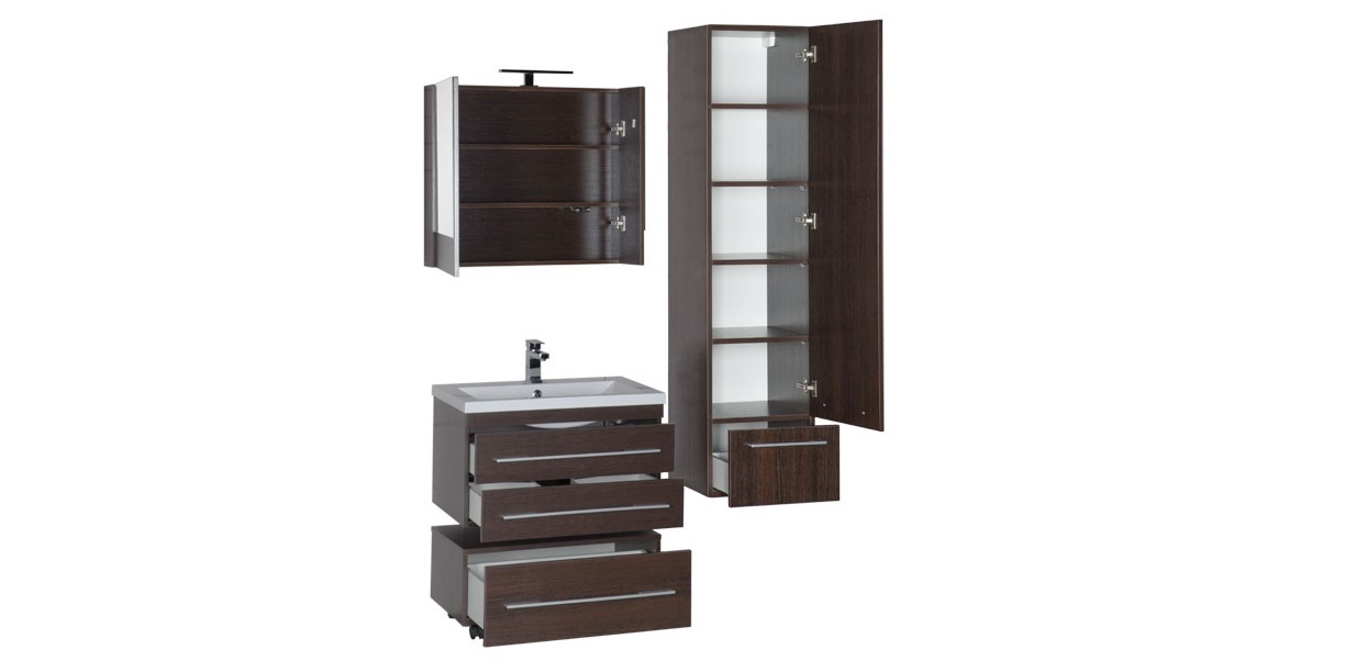 Комплект мебели Aquanet Нота 75 венге (камерино) 00161268 - Вид №2