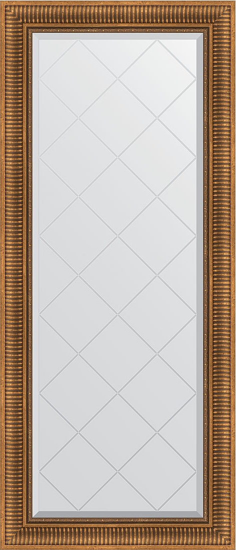 BY 4154 Зеркало с гравировкой в багетной раме - бронзовый акведук 93 mm EVOFORM Exclusive-G