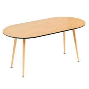 Кофейный столик с деревянными ножками и черным кантом Soap WOODI  00-3966137 Беленый дуб;бежевый;черный