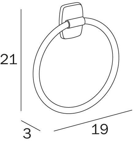 INDA® Кольцо для полотенца из металла Export A2216t - Вид №2