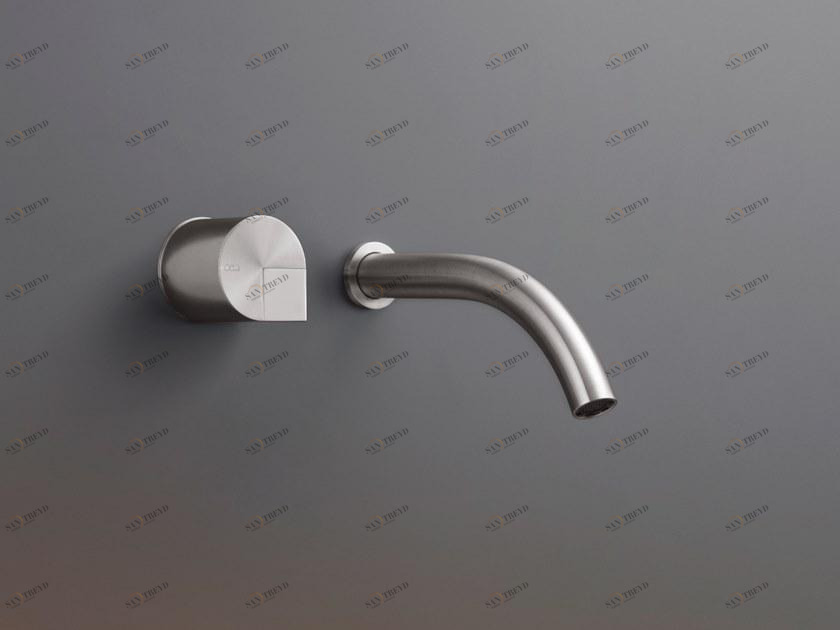 Ceadesign Смеситель для умывальника настенный из нержавеющей стали на 2 отверстия Duet Det 17