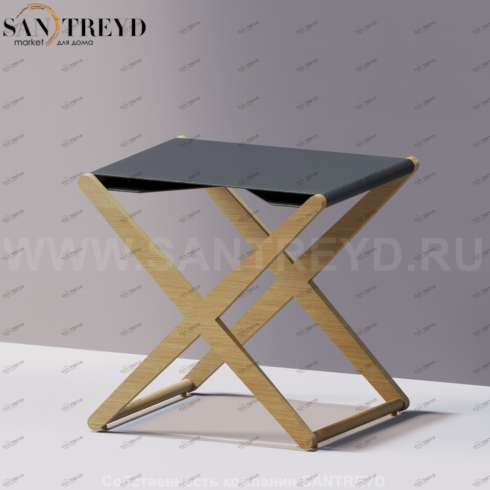 Agape X Стул с сиденьем из черной кожи под натуральный дуб ACOM0538RTNE