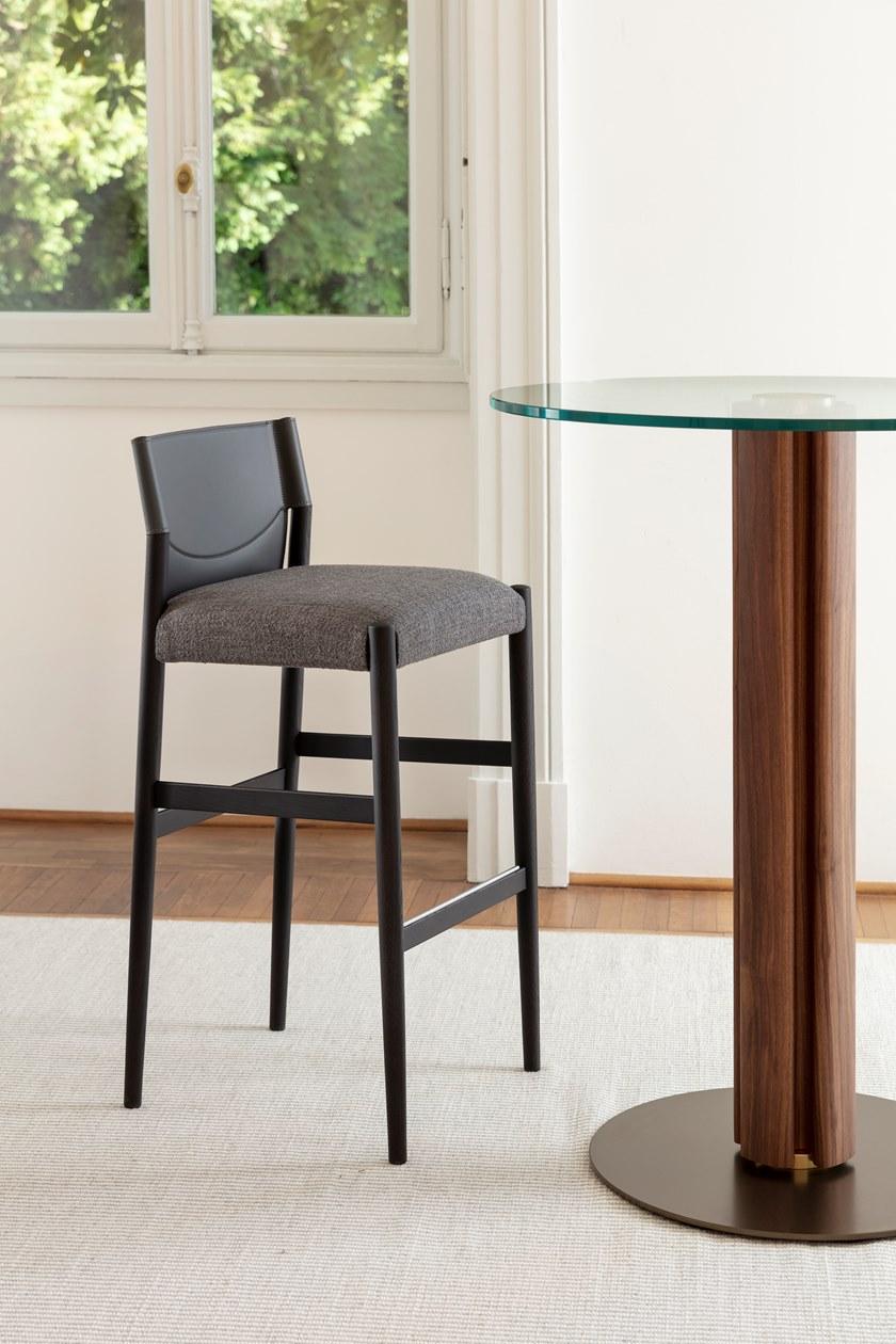 Porada Табурет из ясеня с кожаной и тканевой обивкой Twenty sun-id-1406151 - Вид №3