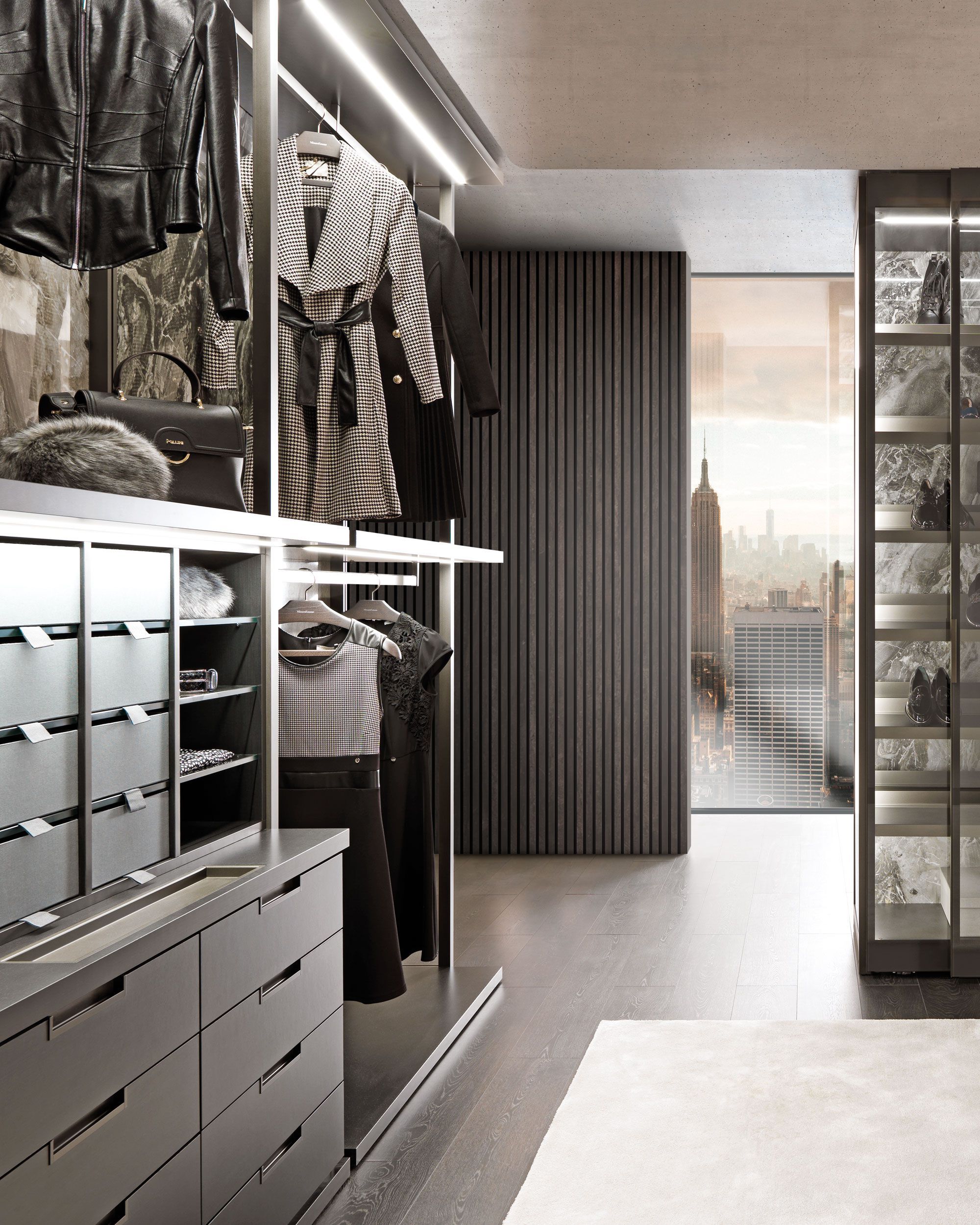 Модульная гардеробная со встроенным освещением MisuraEmme MILLIMETRICA ARCH-00117540 - Вид №1