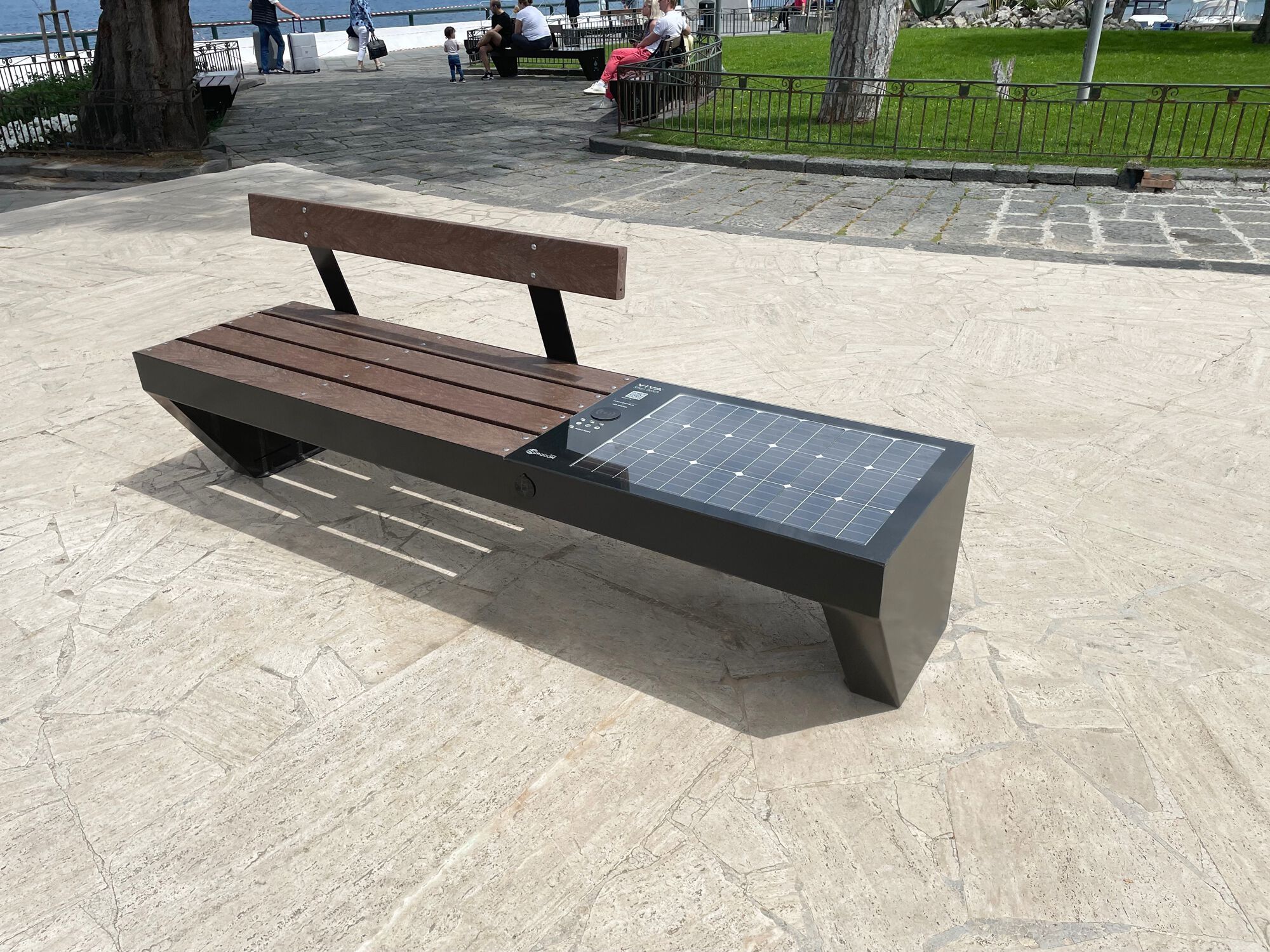 Скамья с USB-разъемом и беспроводной зарядкой EUROCOMITALIA VIVA ARCH-00107164 - Вид №3