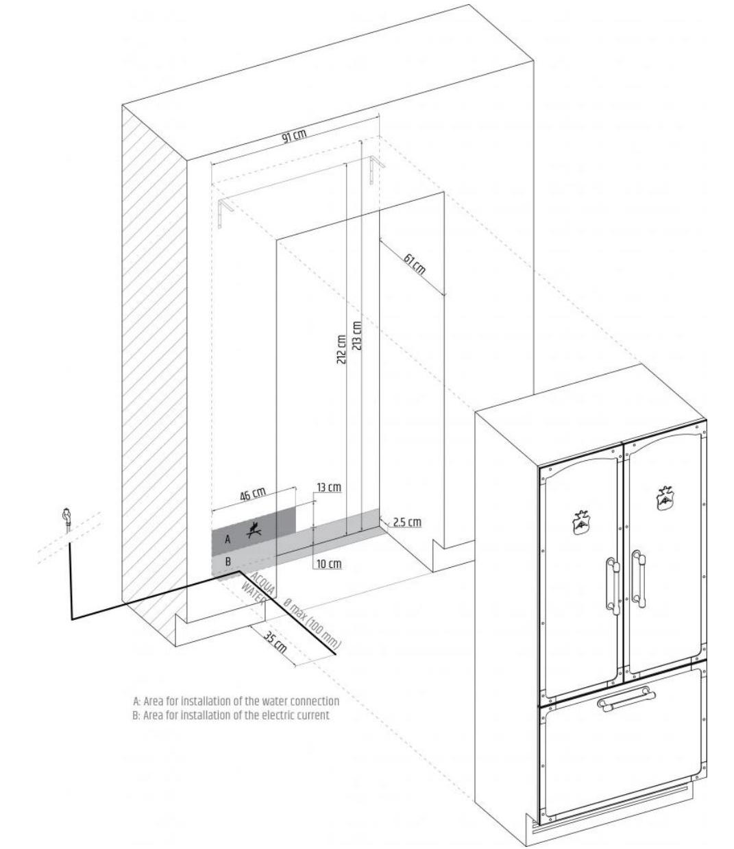 Officine Gullo Комбинированный встраиваемый холодильник класса а + sun-id-1380829 - Вид №1
