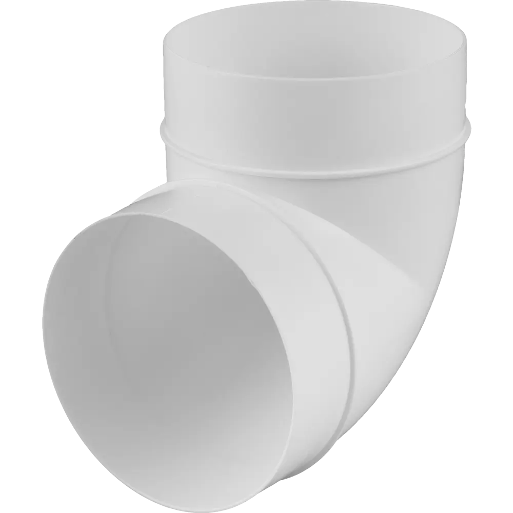 Колено воздуховодное EQUATION круглое 90° D100 мм для систем вентиляции 18155772 STLM-0009686