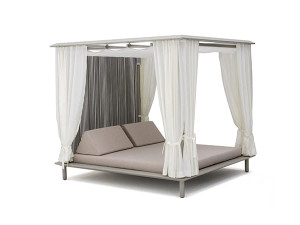 Кровать с балдахином из акриловой и алюминиевой ткани