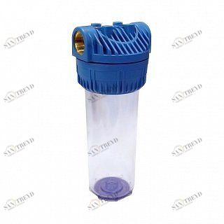 Корпус Гейзер FH017 3/4" 10"   прозрачный для холодной воды 90051