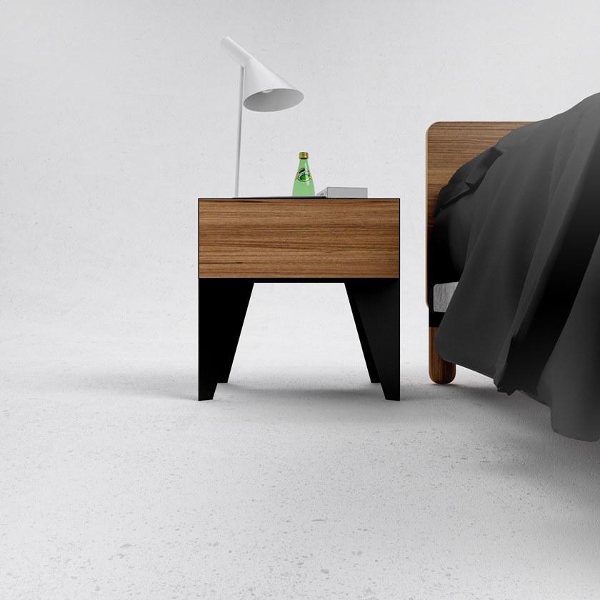 ODESD2 Прикроватная тумба из дуба и фанеры из стального шпона E sun-id-1476482 - Вид №5