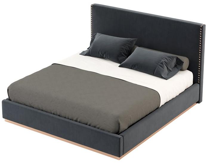 Laskasas Кровать из мягкой ткани с высоким изголовьем Marlon Lk1133  - Вид №3