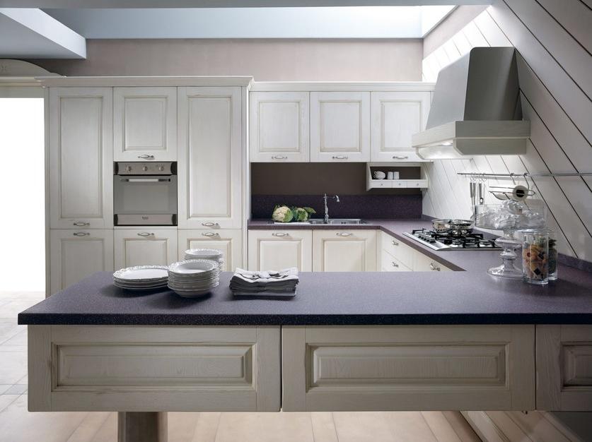 Floritelli Cucine Модульная кухня из ясеня с полуостровом Carmen sun-id-1468939 - Вид №6
