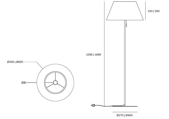Алюминиевый торшер Exporlux EVA SA ARCH-00030563 - Вид №2