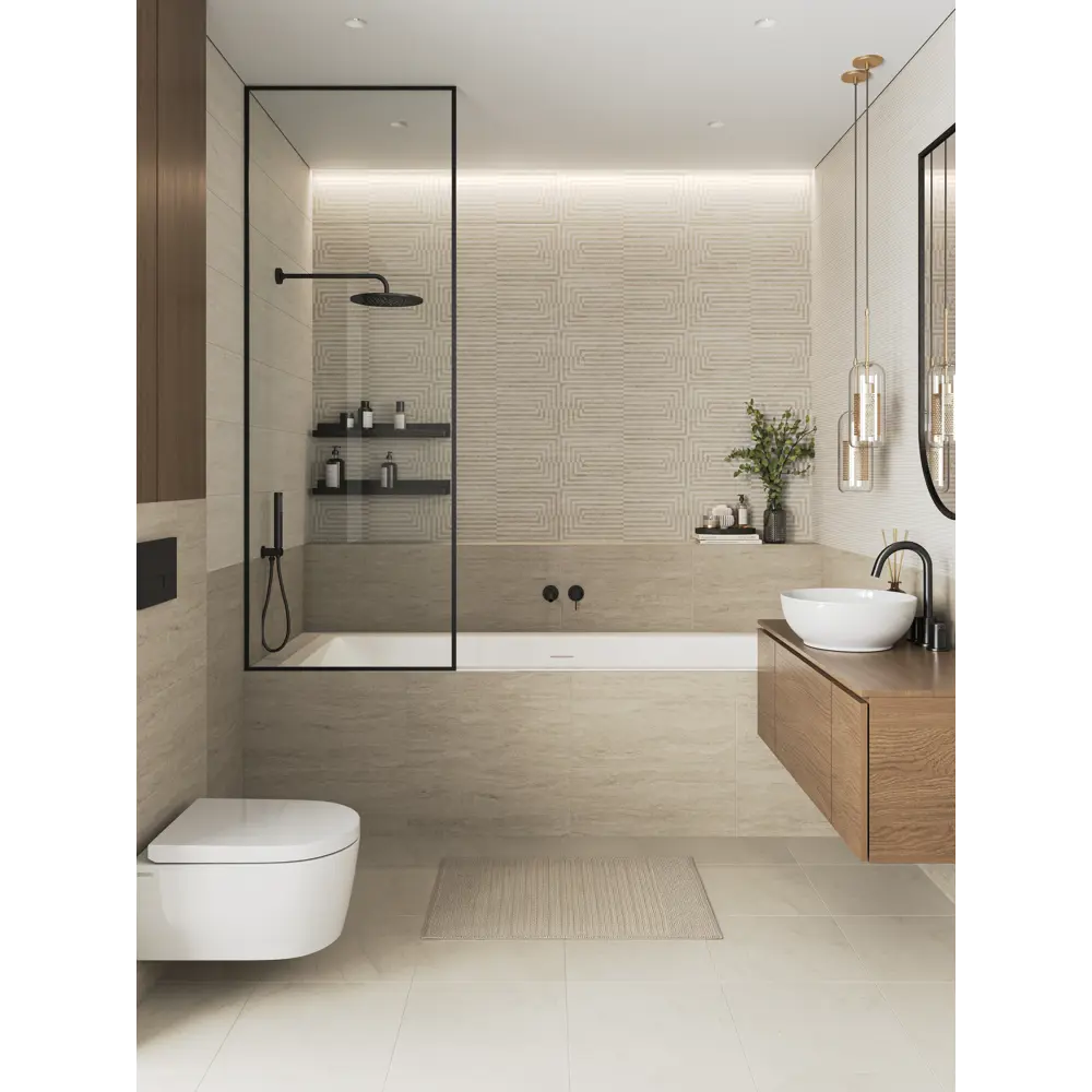 Настенная плитка Unitile Antica 02 25x60 см 1.2 м² матовая цвет бежевый 89451628 STLM-2088536 - Вид №4