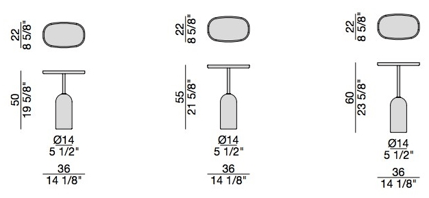 Porada Овальный журнальный столик из мрамора и столешница из ореха каналетта Twenty sun-id-1429439 - Вид №5