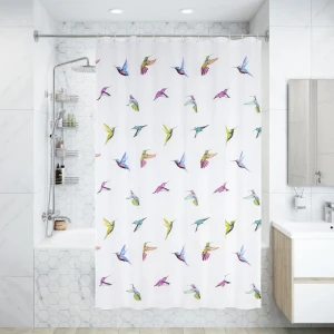 Штора для ванны Bacchetta Colibrì Multi с кольцами 180x200 см полиэстер , цвет мультиколор 84621382 STLM-2170477