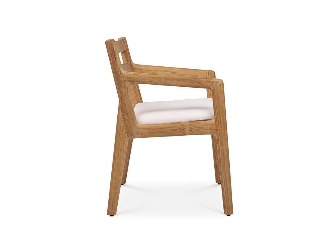 Стул из тикового дерева с подлокотниками и мягким сиденьем Walters Laurel ARCH-00078439 - Вид №2