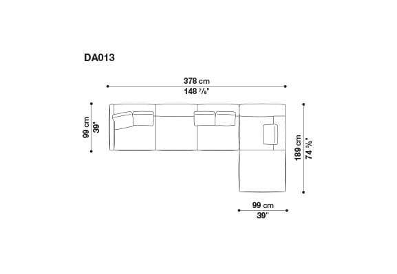 3-местный тканевый диван с полуостровом B&B Italia док ARCH-00061121 - Вид №50