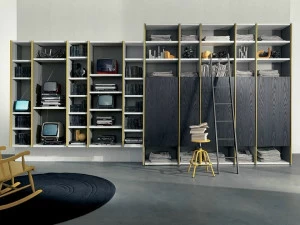 Fimar Открытый книжный шкаф, покрытый лаком вяза Edis system