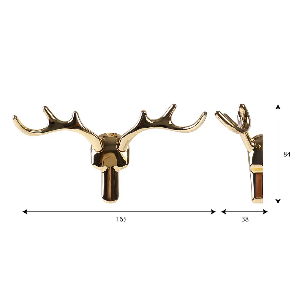 89364492 Крючок Larvij Олень, цинковый, цвет золотой STLM-1005499 - Вид №4