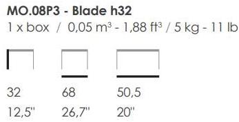 Fenabel Низкий треугольный журнальный столик Blade Mo.08p3 - Вид №1