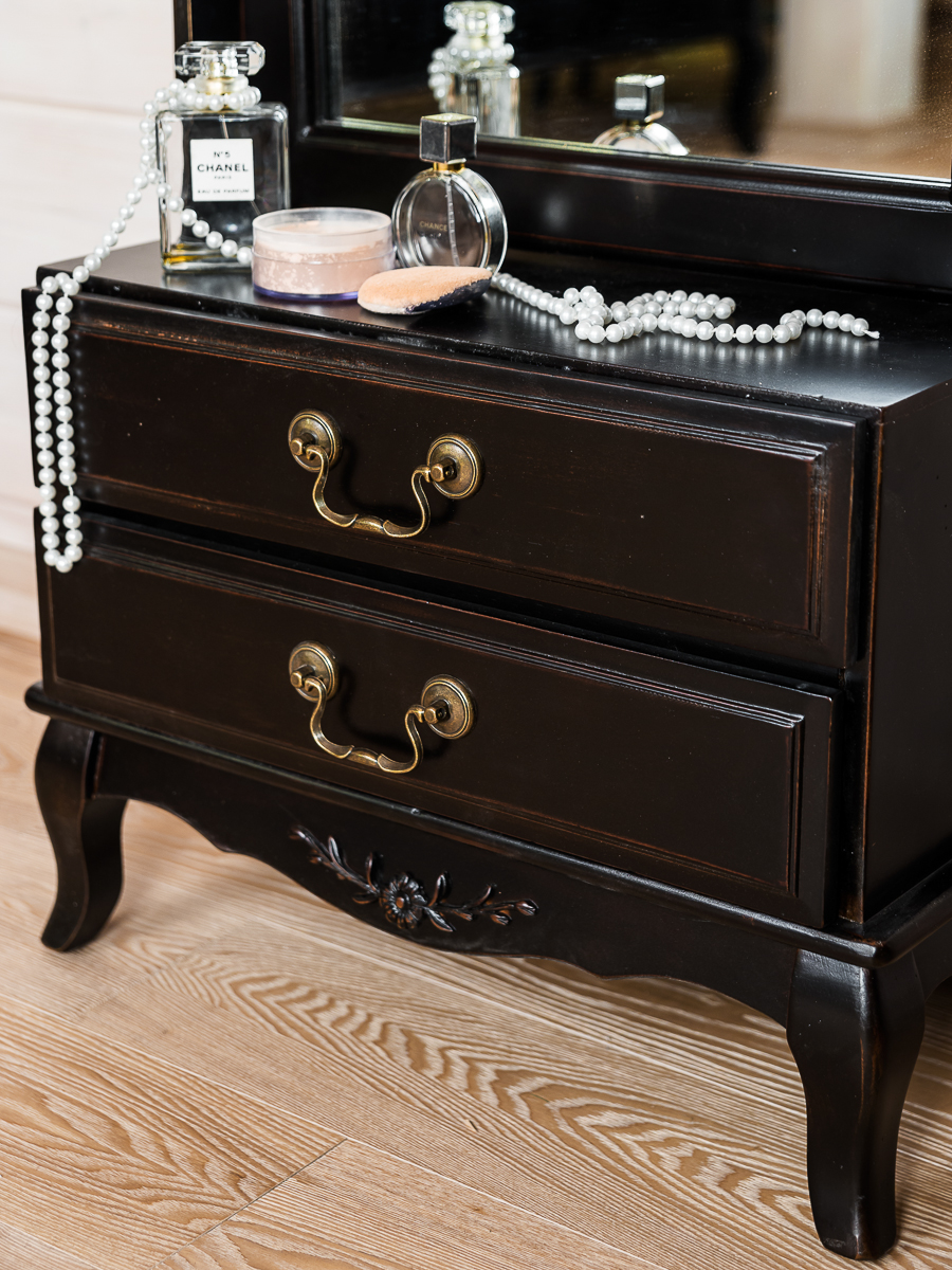 Напольное зеркало прямоугольное черное Victoriya ДОМАШНЯЯ ОБСТАНОВКА MOBILIER DE MAISON 017414 Коричневый Santreyd  - Вид №1