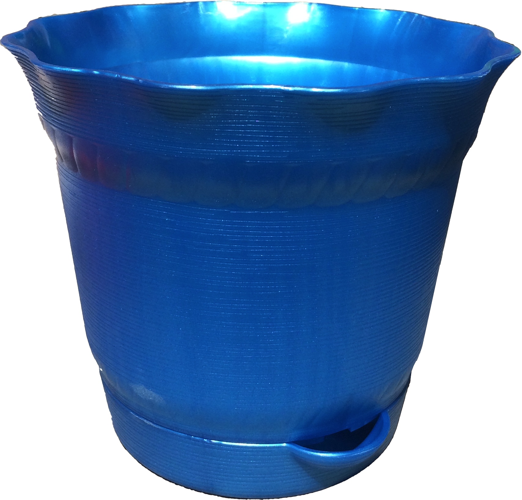 902-25 Горшок д/цветов с поддоном Aquarelle D=14,0 1,0 Л. Синий Цветочная коллекция 